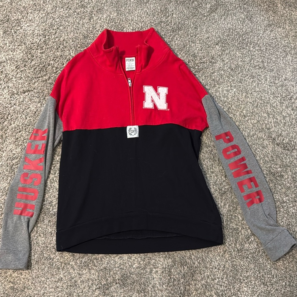 PINK Nebraska Huskers Quarter Zip